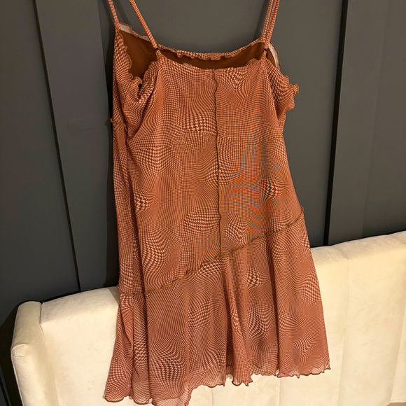 Urban Outfitters Moxie Mesh Mini Slip Dress Brown - Picture 3 of 7